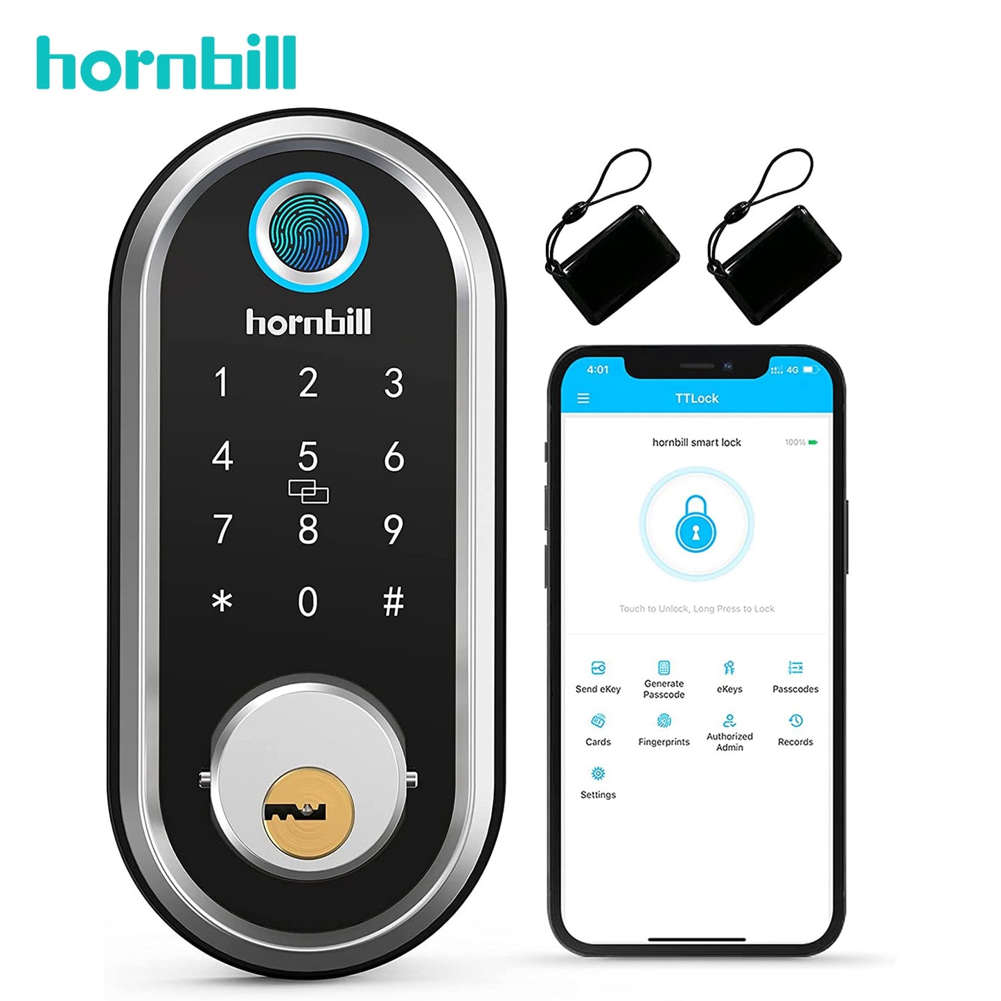 Hornbill Biometric Fingerprint Smart Door Lock