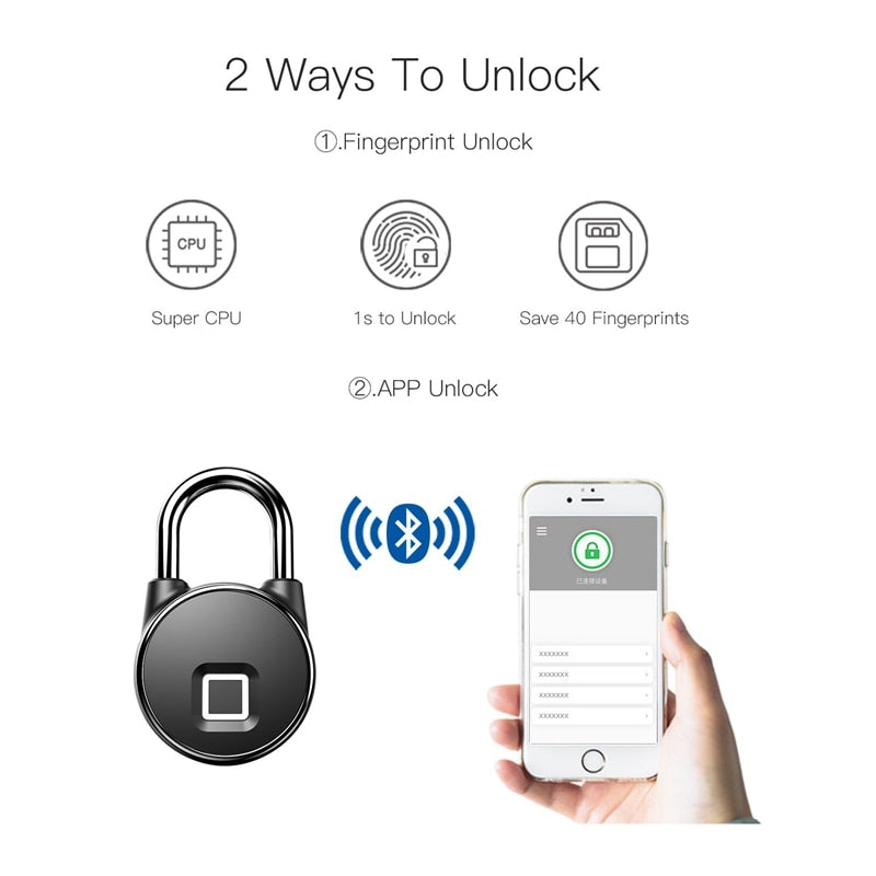 Tuya Smart Lock Fingerprint Padlock Smart