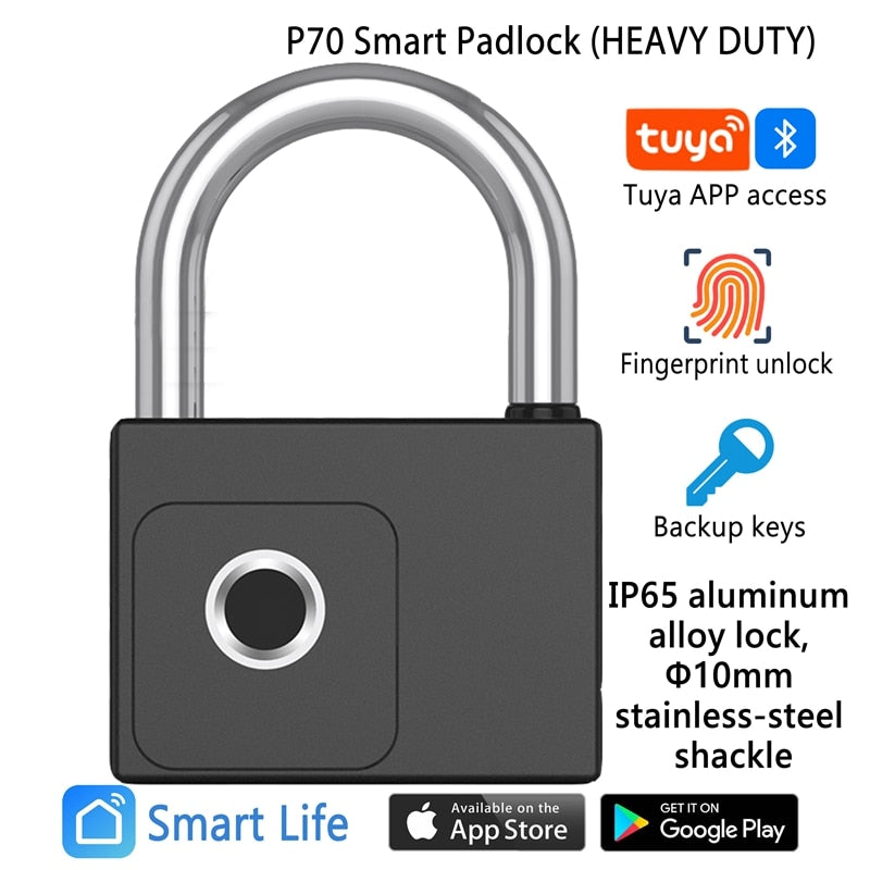 IP66 Waterproof Tuya APP Remote Smart Padlock