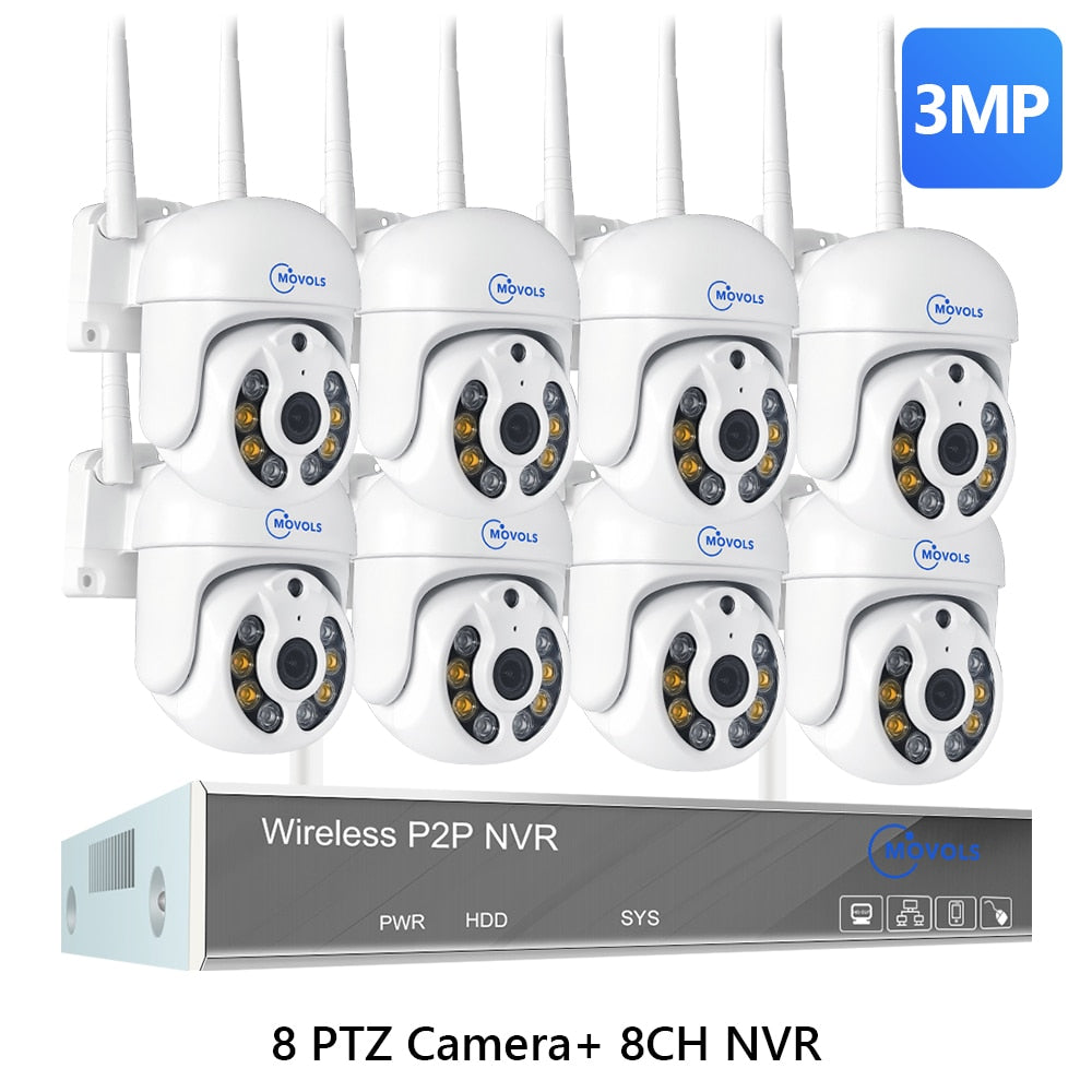 Movols H.265 3MP 5MP HD Wireless CCTV System