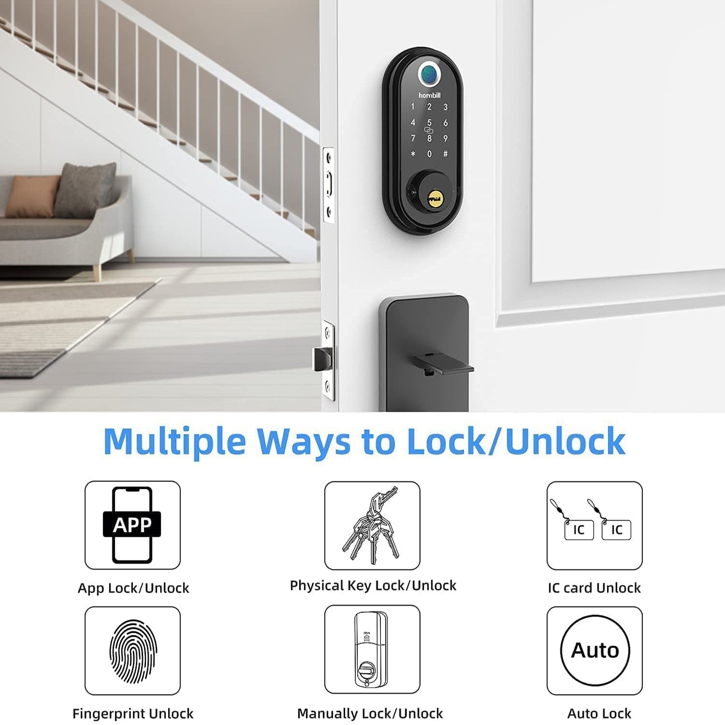 Hornbill Biometric Fingerprint Smart Door Lock