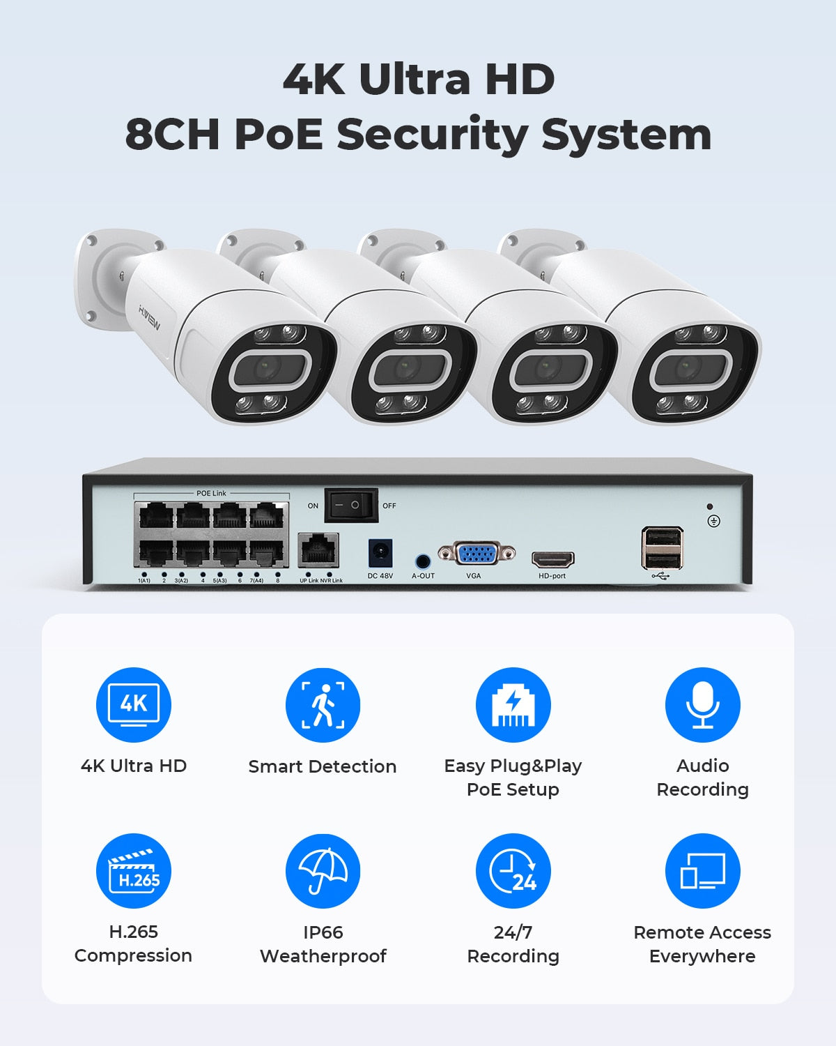 Security Camera System Home Video Surveillance