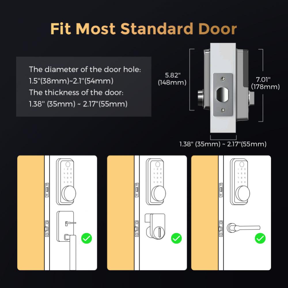 Compatible Fingerprint Lock Keyless Tuya Password