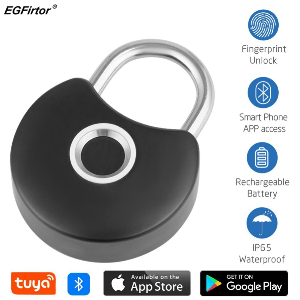 Bluetooth Smart Padlock Biometric Electronic